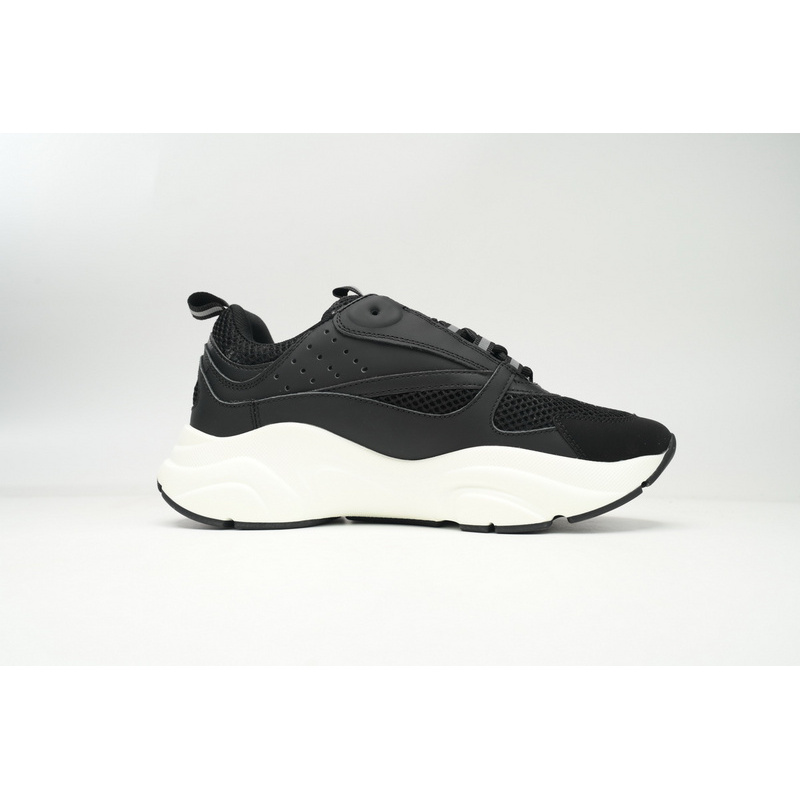Dior White, Blue, & Black 'B22' Sneakers Black And White