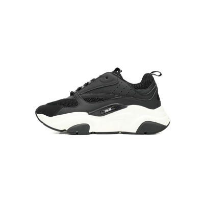 Dior White, Blue, & Black 'B22' Sneakers Black And White 01
