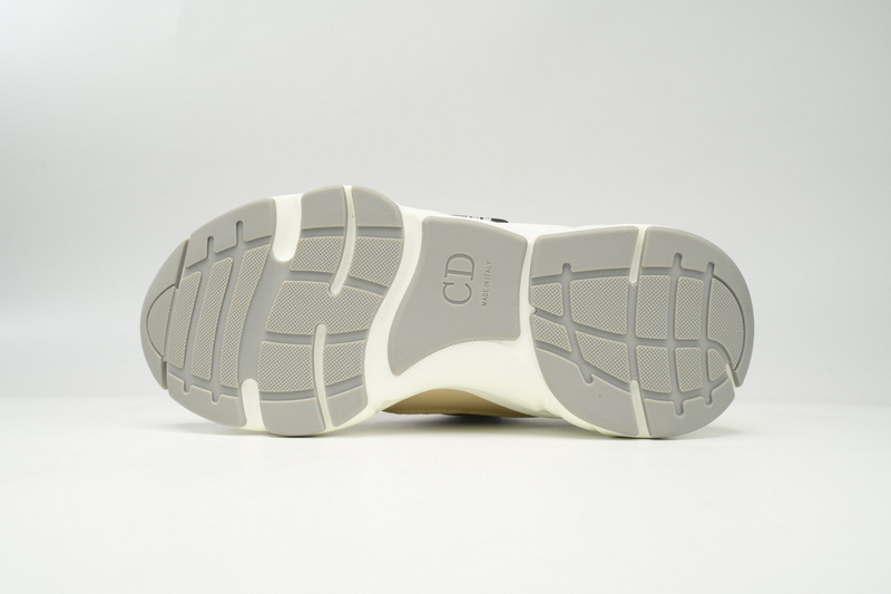 Dior White, Blue, & Black 'B22' Sneakers Cream