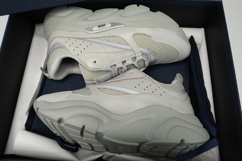 Dior White, Blue, & Black 'B22' Sneakers Lime