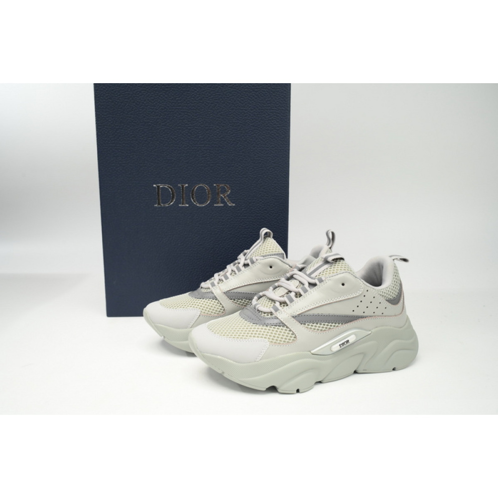 Dior White, Blue, & Black 'B22' Sneakers Lime