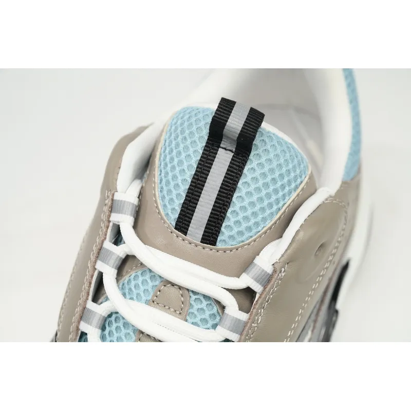 Dior White, Blue, & Black 'B22' Sneakers Rice Grey Blue