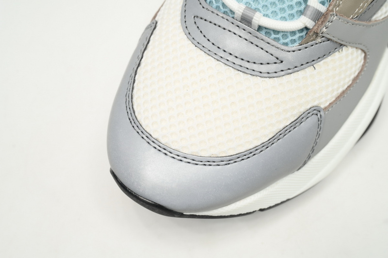 Dior White, Blue, & Black 'B22' Sneakers Rice Grey Blue