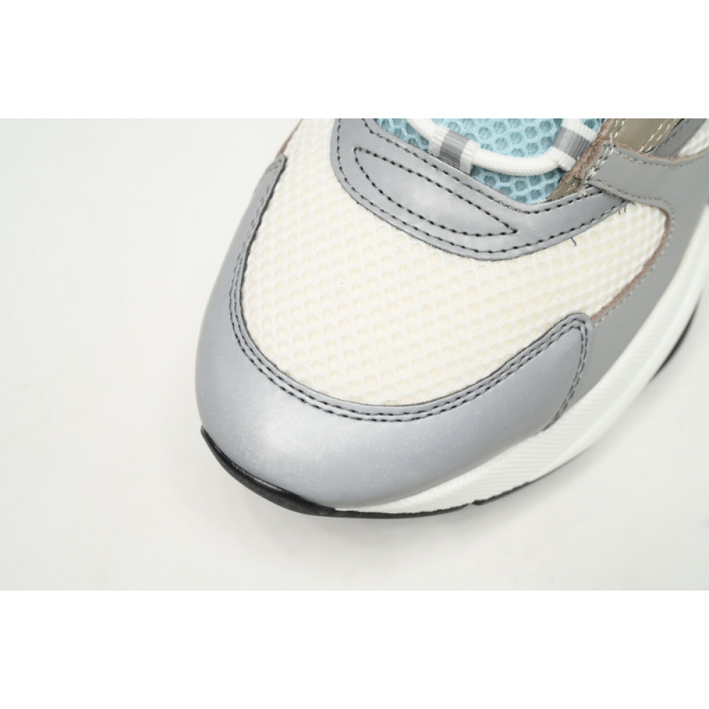 Dior White, Blue, & Black 'B22' Sneakers Rice Grey Blue