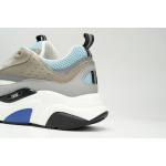 Dior White, Blue, & Black 'B22' Sneakers Rice Grey Blue