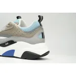 Dior White, Blue, & Black 'B22' Sneakers Rice Grey Blue