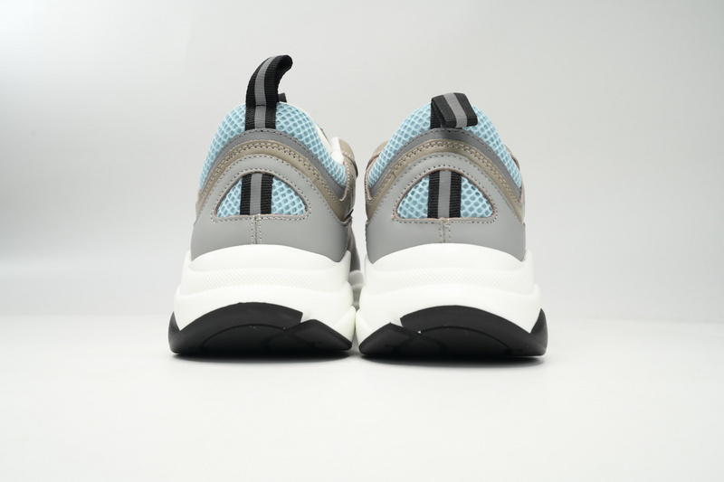 Dior White, Blue, & Black 'B22' Sneakers Rice Grey Blue