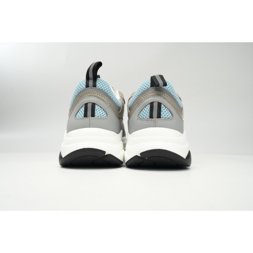Dior White, Blue, & Black 'B22' Sneakers Rice Grey Blue