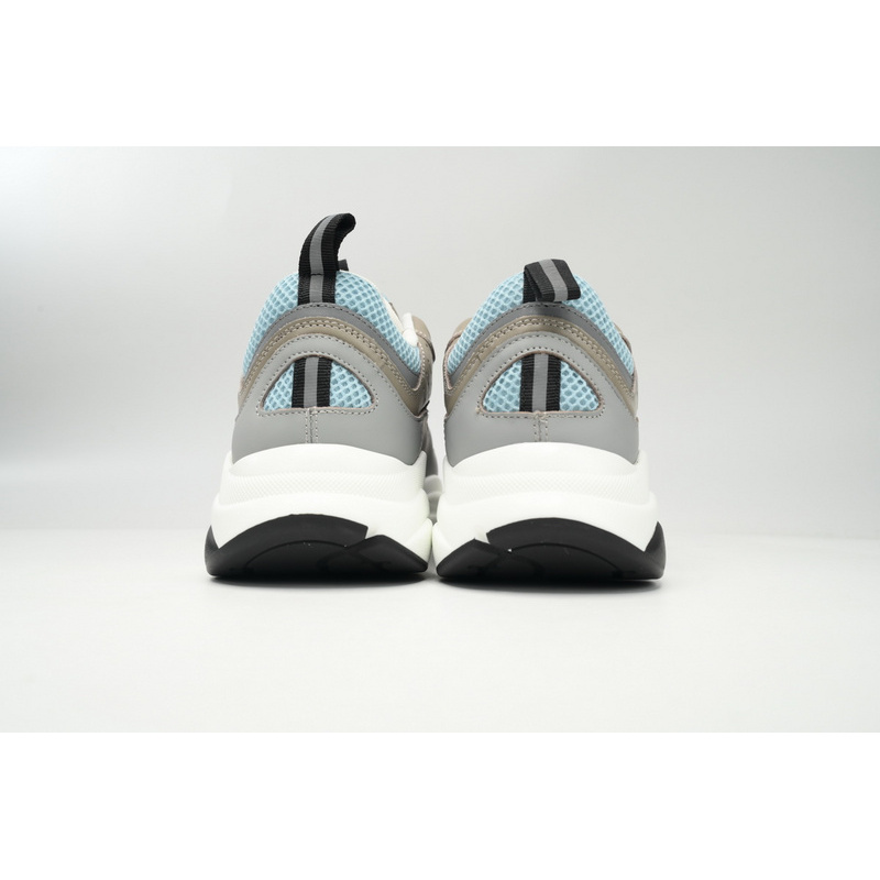 Dior White, Blue, & Black 'B22' Sneakers Rice Grey Blue