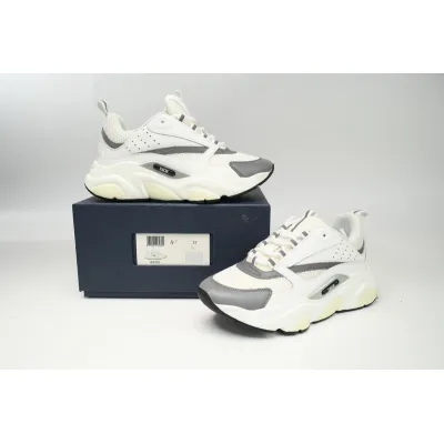 Dior White, Blue, & Black 'B22' Sneakers Rice White Gray 02