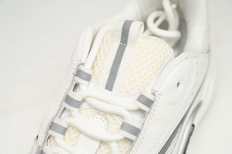 Dior White, Blue, & Black 'B22' Sneakers Rice White Gray