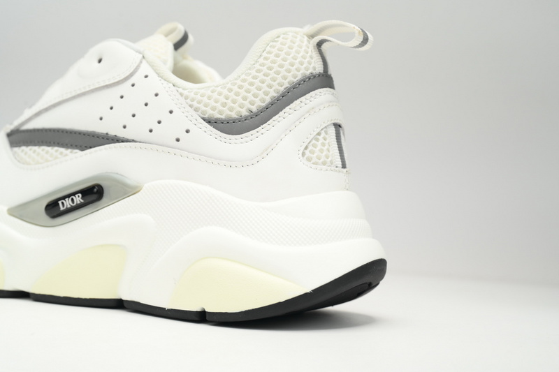 Dior White, Blue, & Black 'B22' Sneakers Rice White Gray