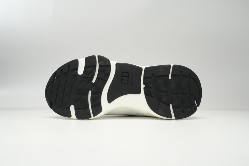 Dior White, Blue, & Black 'B22' Sneakers Rice White Gray