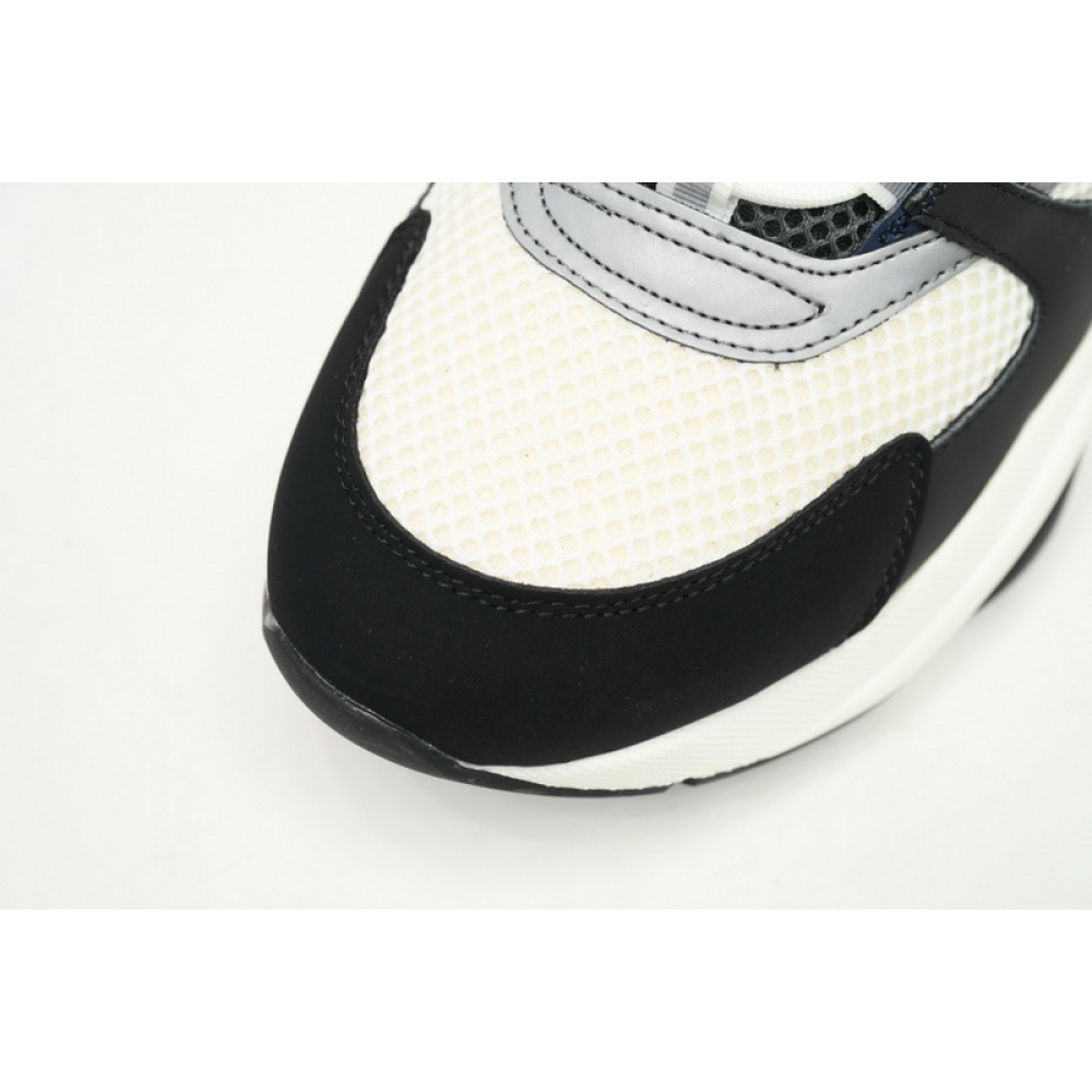 Dior White, Blue, & Black 'B22' Sneakers White Blue