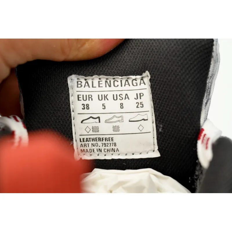 Balenciaga White Gray Black Grey Black Red