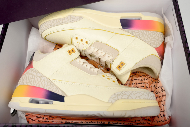 XH J Balvin x Air Jordan 3 White Blue Red