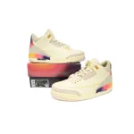 XH J Balvin x Air Jordan 3 White Blue Red