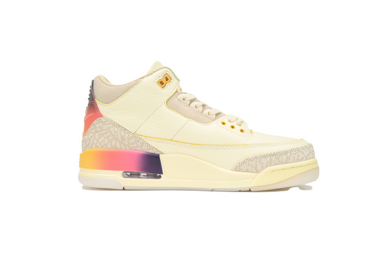 XH J Balvin x Air Jordan 3 White Blue Red