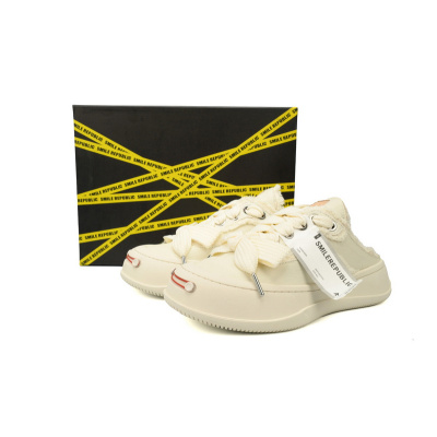 Smilerepublic White Coarse Canvas Slipper 02