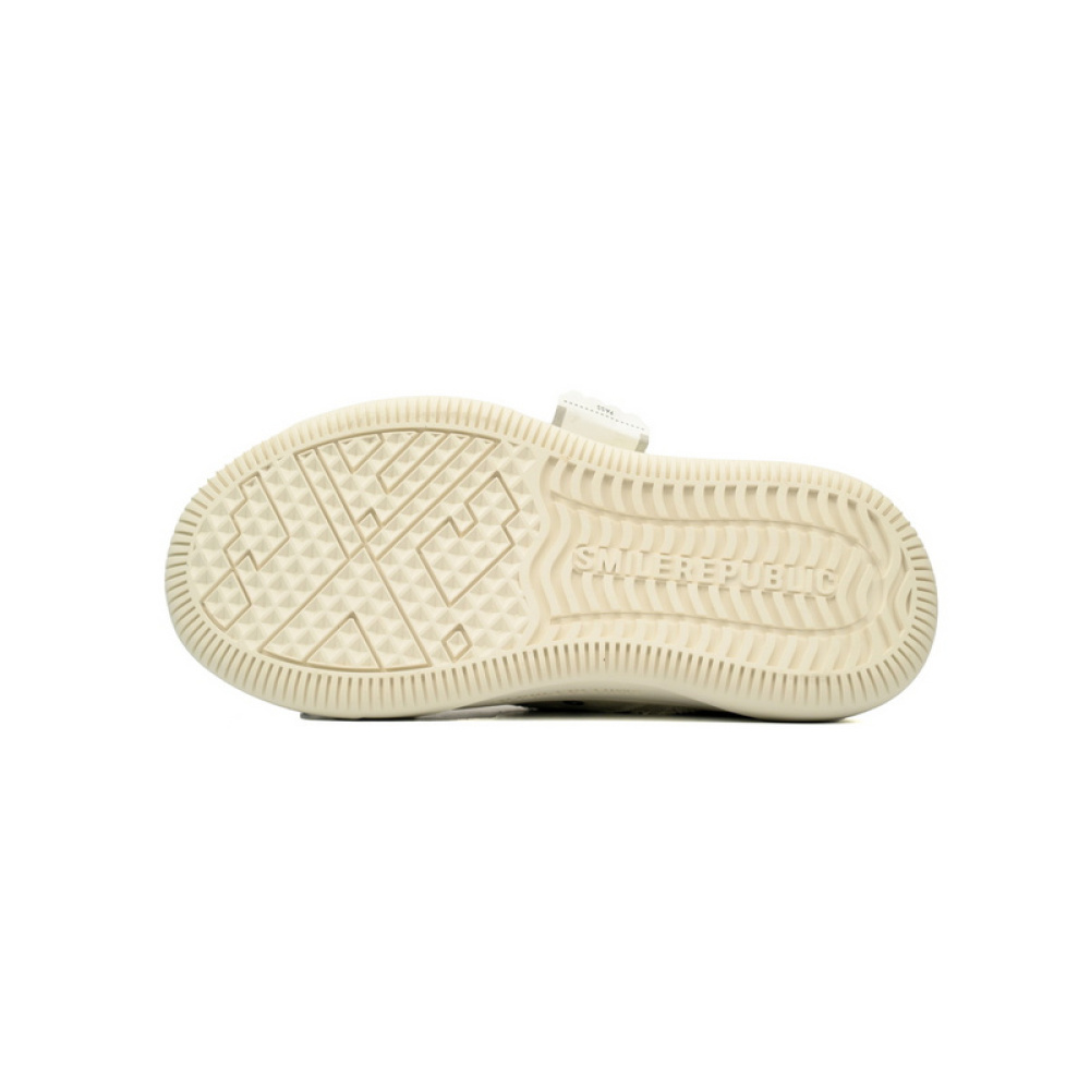 Smilerepublic White Coarse Canvas Slipper