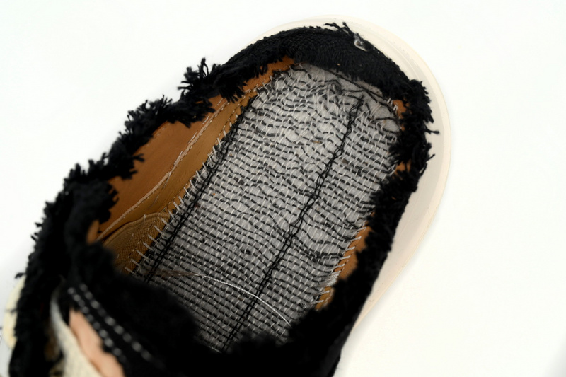 Smilerepublic  Black Coarse Canvas Slipper