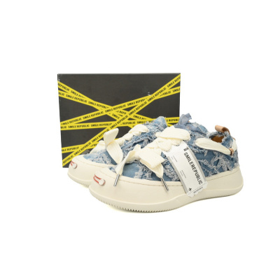 Smilerepublic Light Blue Plaid Denim Canvas SB Sneaker 02