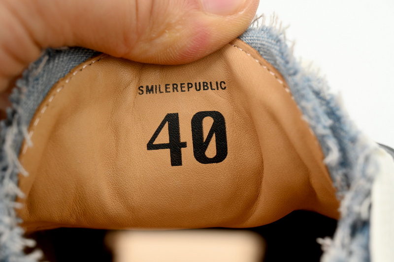 Smilerepublic Light Blue Plaid Denim Canvas SB Sneaker