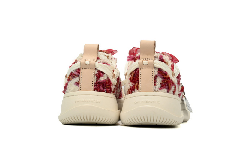 Smilerepublic Wine Red Glisten Houndtooth Low Top SB Sneaker