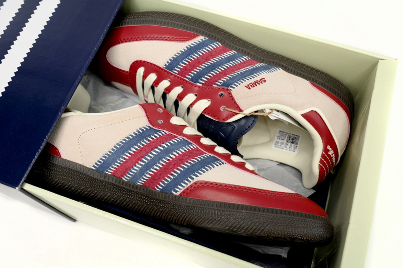 Adidas Originals Samba Vegan OG Beige Blue Red