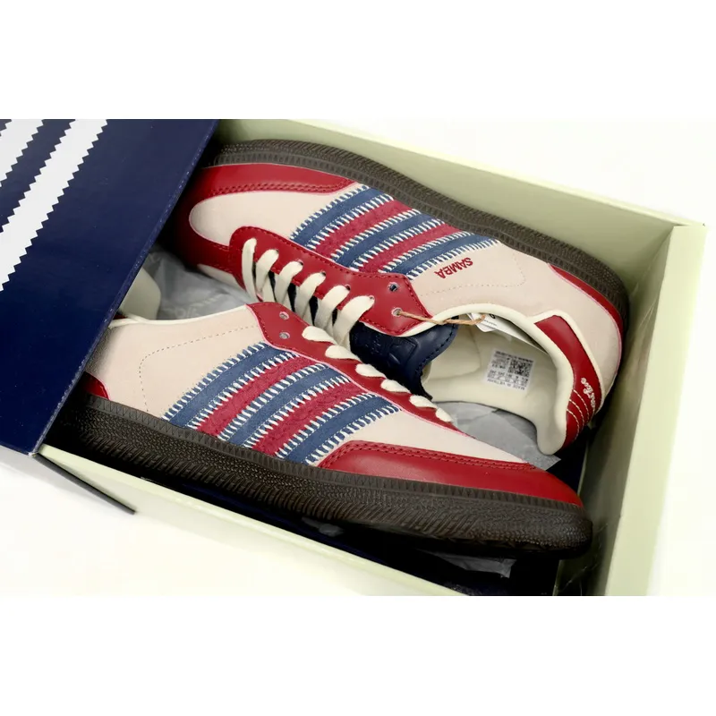 Adidas Originals Samba Vegan OG Beige Blue Red