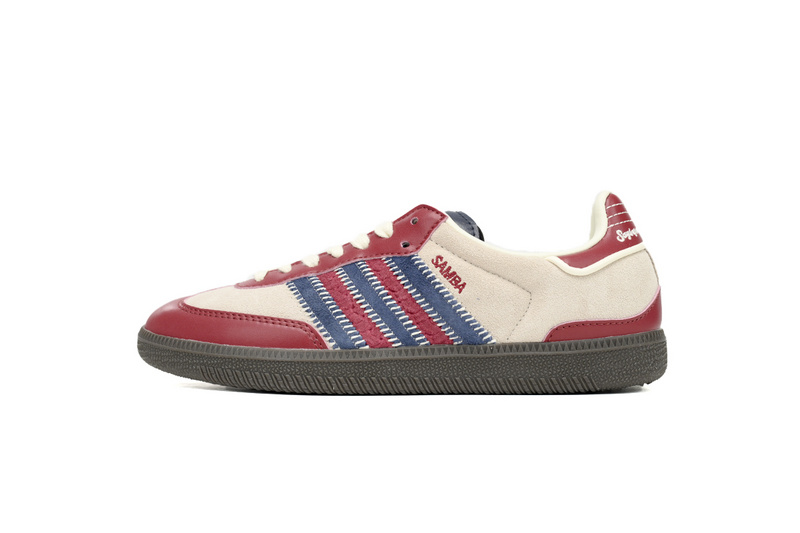 Adidas Originals Samba Vegan OG Beige Blue Red