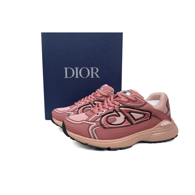 Dior Light Grey 'B30' Sneakers Pink