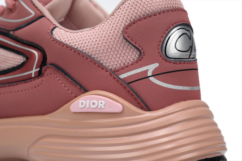 Dior Light Grey 'B30' Sneakers Pink