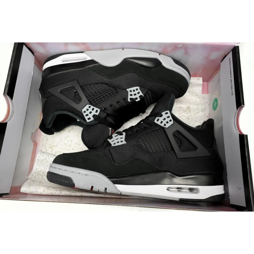 PB Batch  Air Jordan 4 Retro Black Canvas