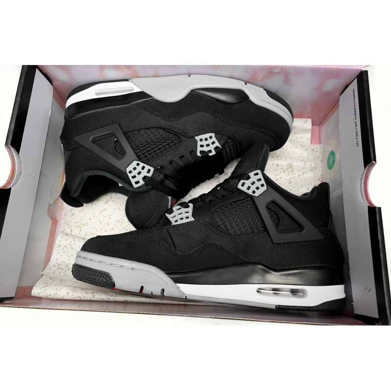 PB Batch  Air Jordan 4 Retro Black Canvas
