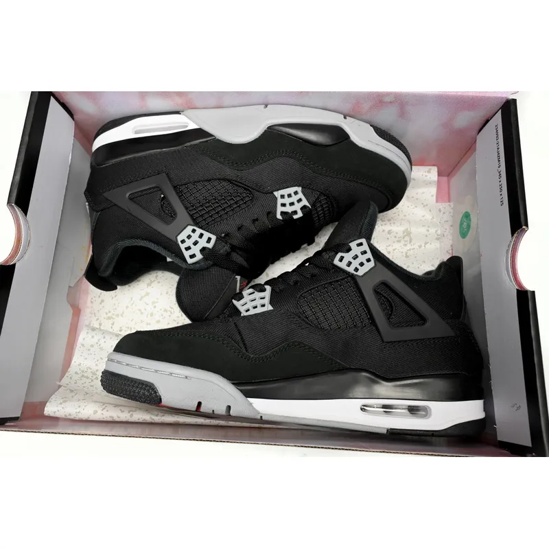 PB Batch  Air Jordan 4 Retro Black Canvas