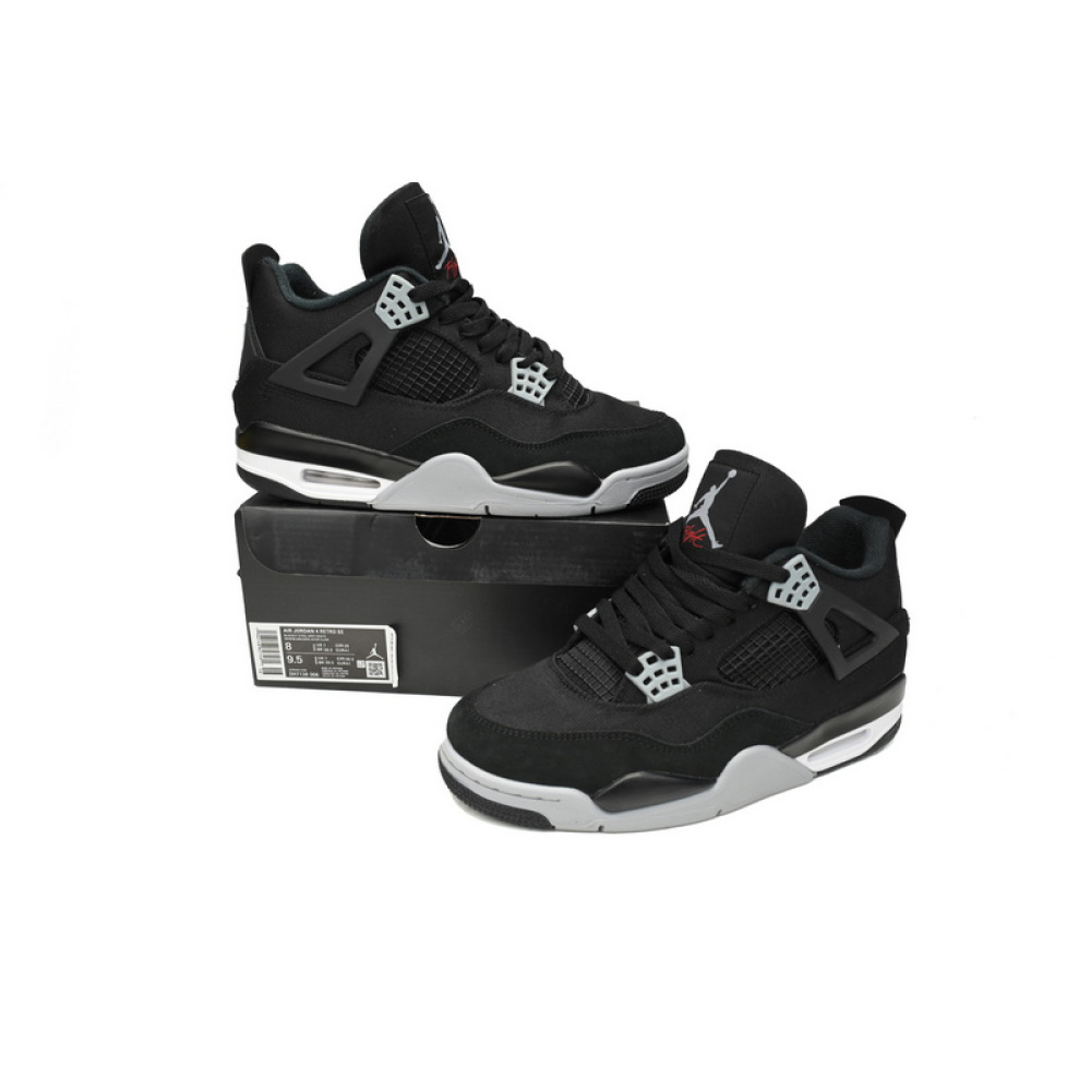 PB Batch  Air Jordan 4 Retro Black Canvas