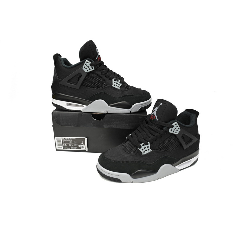 PB Batch  Air Jordan 4 Retro Black Canvas