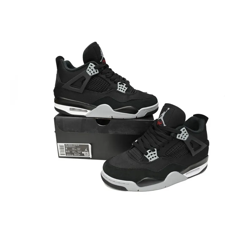 PB Batch  Air Jordan 4 Retro Black Canvas