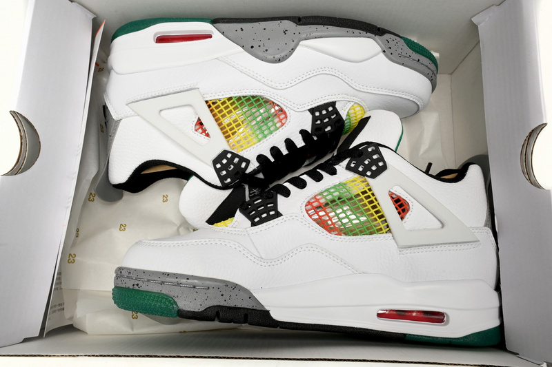 PB Bacth Air Jordan WMNS 4 Retro Jamaica White Green