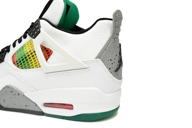 PB Bacth Air Jordan WMNS 4 Retro Jamaica White Green