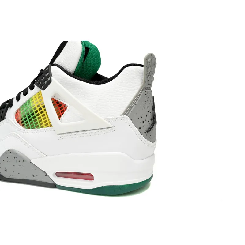 PB Bacth Air Jordan WMNS 4 Retro Jamaica White Green