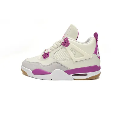 PB Bacth Nike SB x Air Jordan 4 White Purple Grey 01