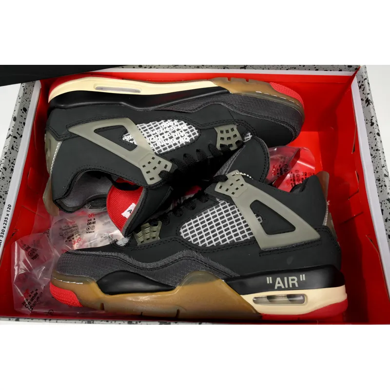 PB Bacth OFF White x Air Jordan 4 Bred