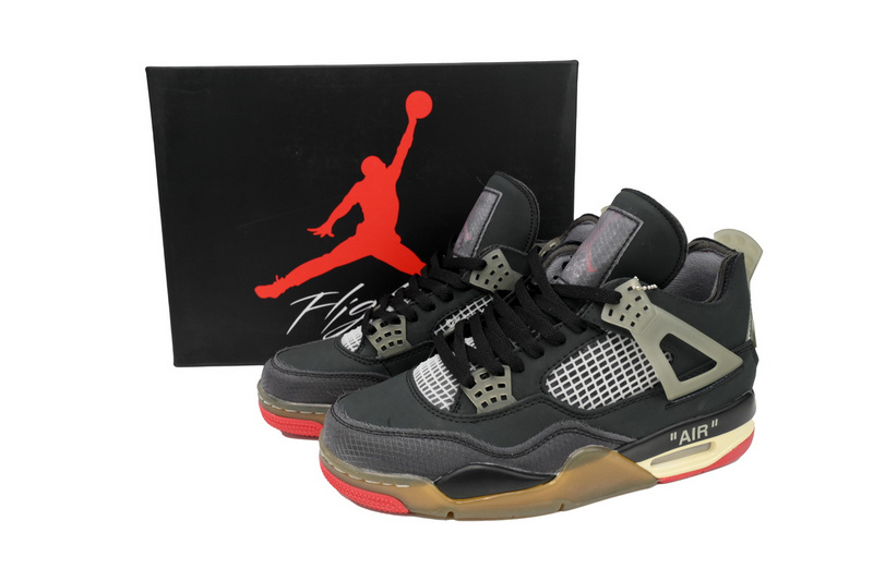 PB Bacth OFF White x Air Jordan 4 Bred