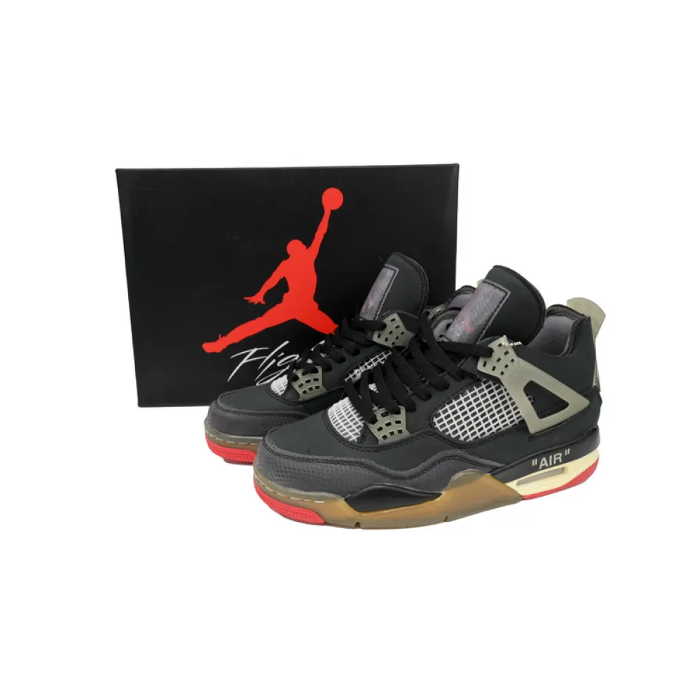 PB Bacth OFF White x Air Jordan 4 Bred