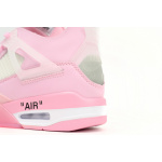 PB Bacth OFF White x Air Jordan 4 Pink Co Branding