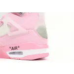PB Bacth OFF White x Air Jordan 4 Pink Co Branding