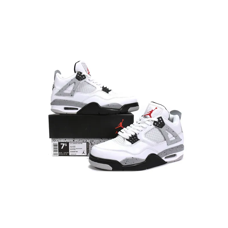 PB Batch  Air Jordan 4 Retro White Cement