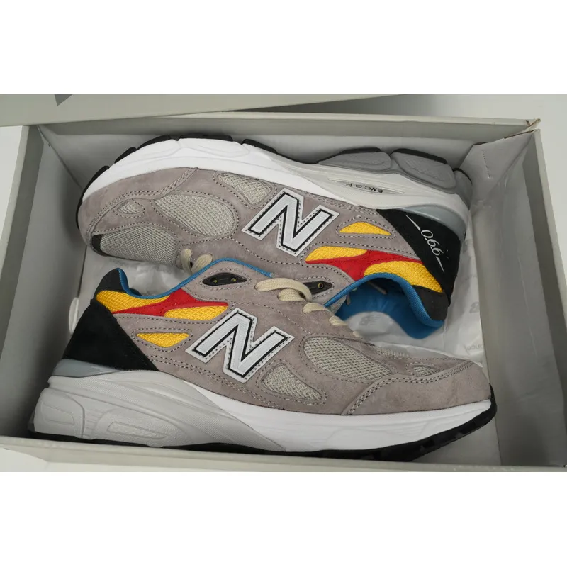 New Balance 990 Red, Yellow, And Blue